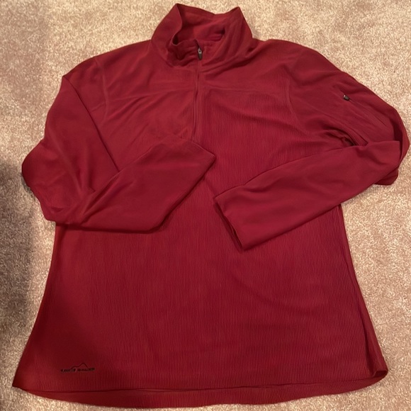 Eddie Bauer 1/4 zip maroon shirt - Picture 4 of 4
